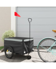 Remorque de vélo noir et gris 30 kg fer | Mobilier & Déco
