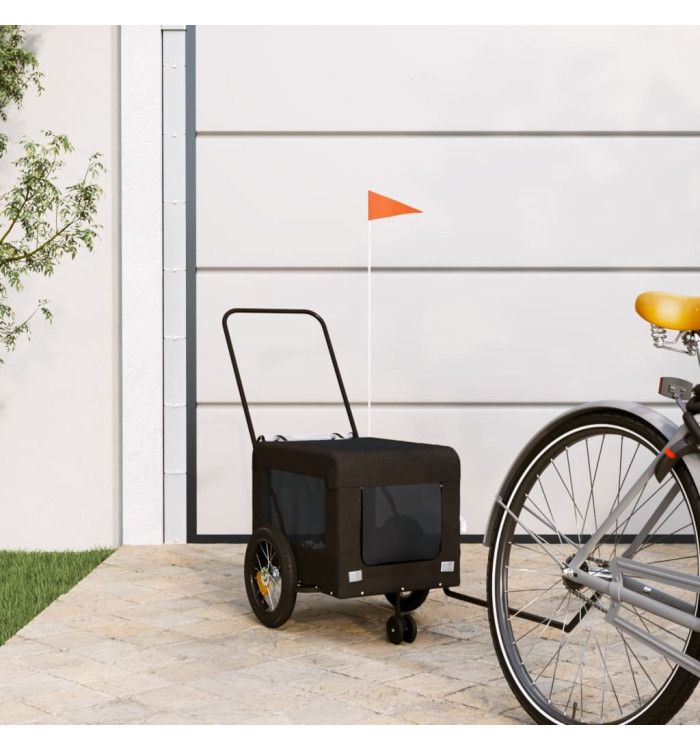 Remorque de vélo pour animaux de compagnie noir | Mobilier & Déco