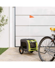 Remorque de vélo pour animaux de compagnie vert et gris | Mobilier & Déco