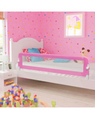 Barrière de sécurité de lit d'enfant Rose 180x42 cm Polyester | Mobilier & Déco