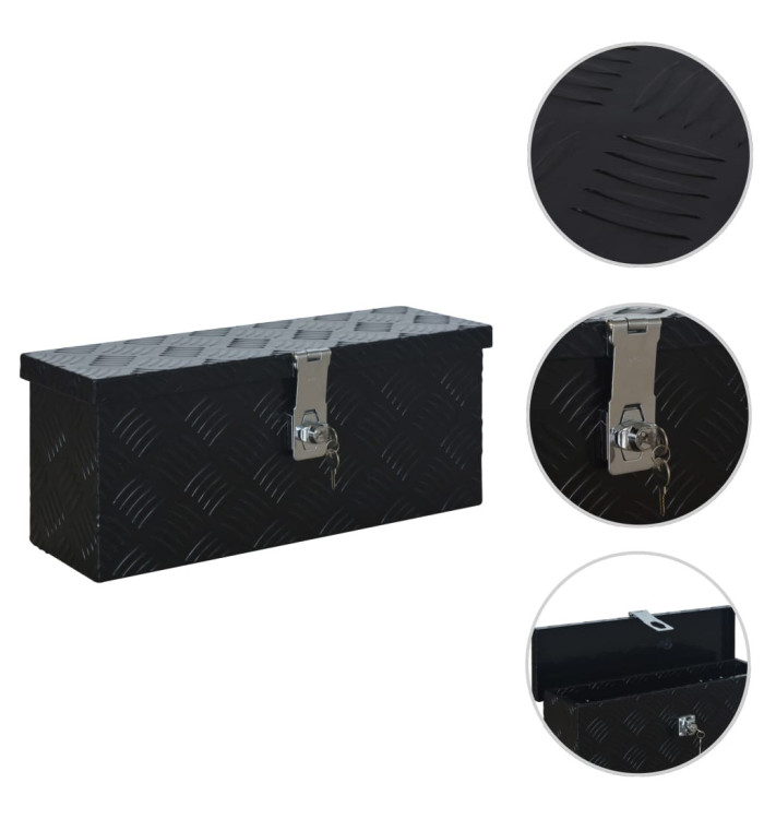 Boîte en aluminium 485x140x200 mm Noir | Mobilier & Déco