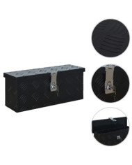 Boîte en aluminium 485x140x200 mm Noir | Mobilier & Déco