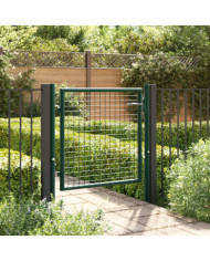 Portail de clôture acier 100x75 cm vert | Mobilier & Déco