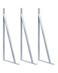 Supports pour poteau de clôture 3 pcs Acier galvanisé | Mobilier & Déco