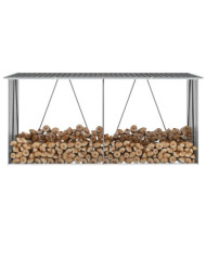 Abri de stockage à bois Acier galvanisé 330x84x152cm Anthracite | Mobilier & Déco