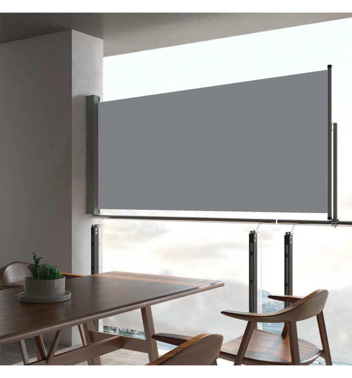 Auvent latéral rétractable de patio 60x300 cm Gris | Mobilier & Déco