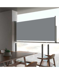 Auvent latéral rétractable de patio 60x300 cm Gris | Mobilier & Déco