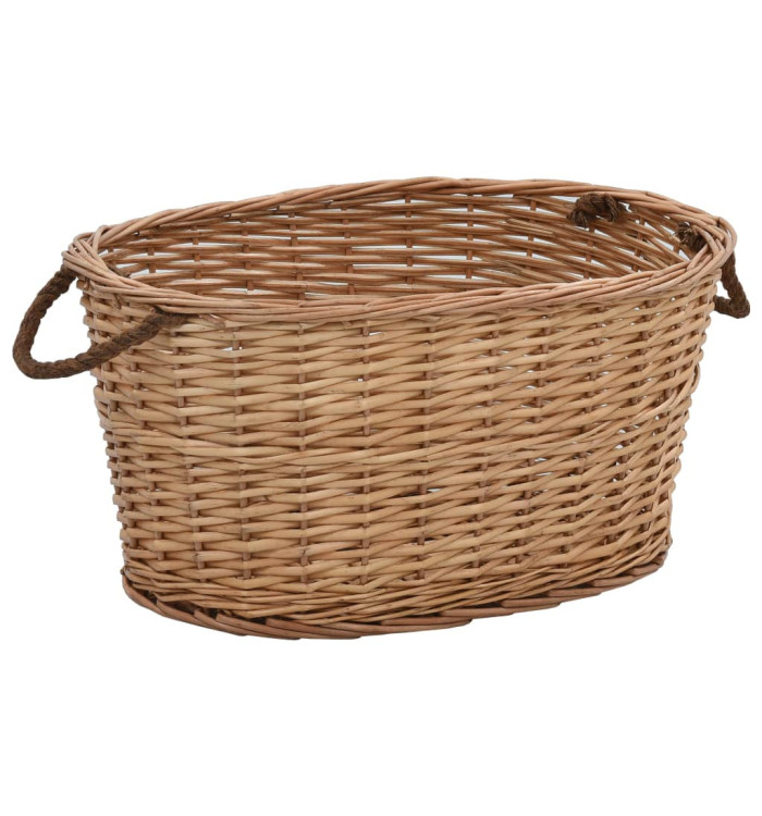 Panier à bois de chauffage poignées de transport 56x40x28 cm | Mobilier & Déco