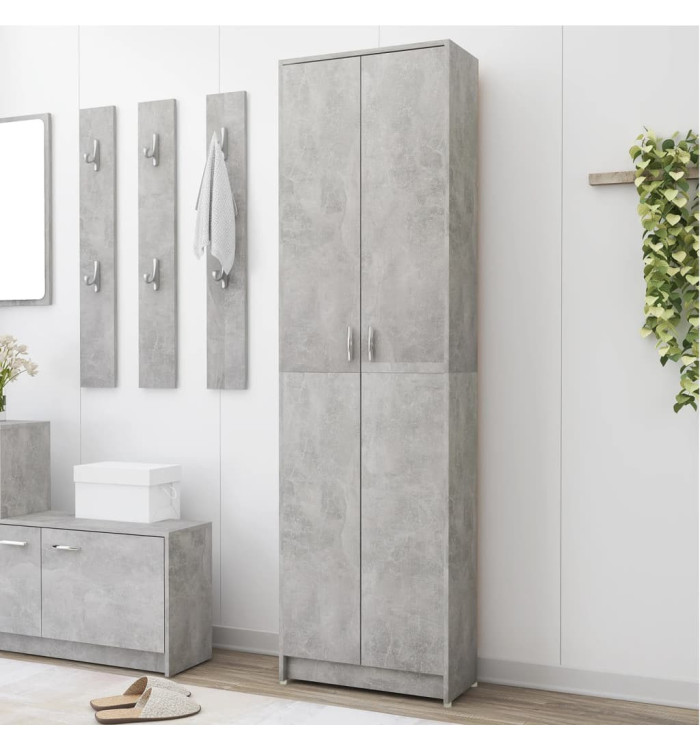 Garde-robe de couloir Gris béton 55x25x189 cm Bois d'ingénierie | Mobilier & Déco