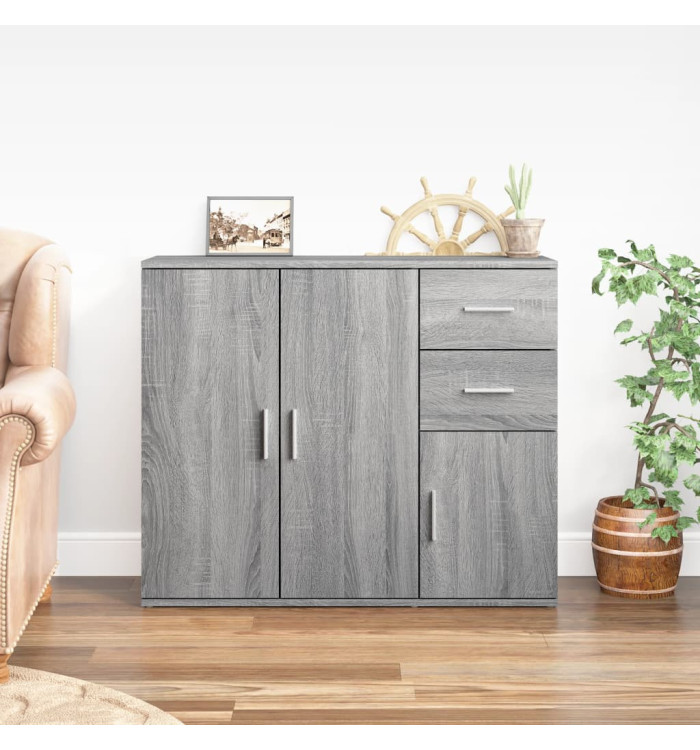 Buffet Sonoma gris 91x29,5x75 cm Bois d'ingénierie | Mobilier & Déco