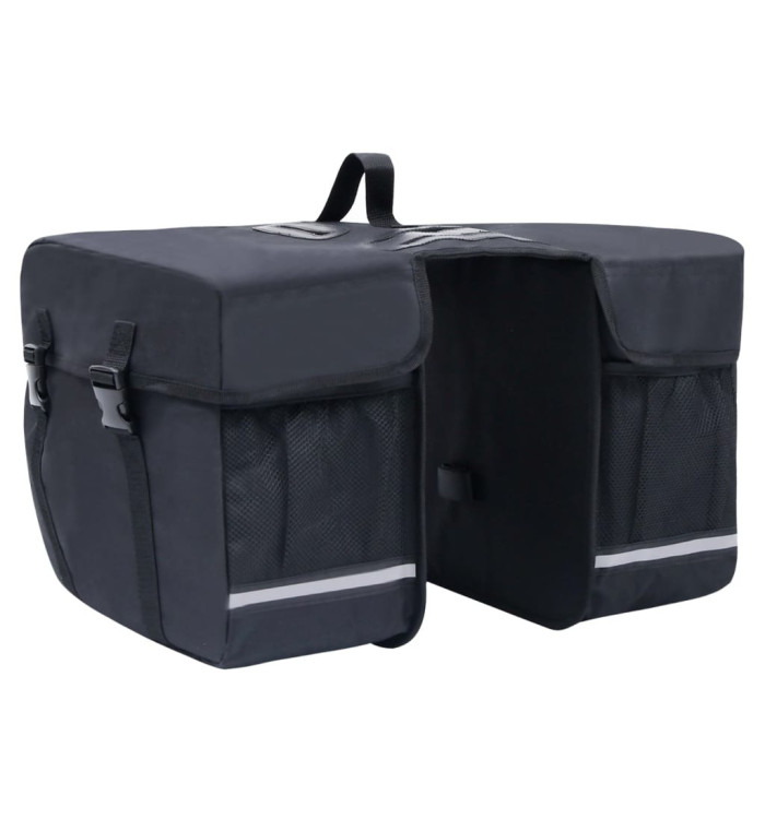 Sac de vélo double pour porte-bagages étanche 35 L Noir | Mobilier & Déco