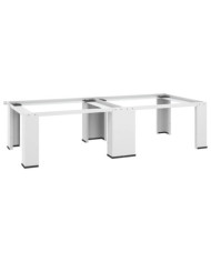 Socle double pour lave-linge et sèche-linge Blanc | Mobilier & Déco
