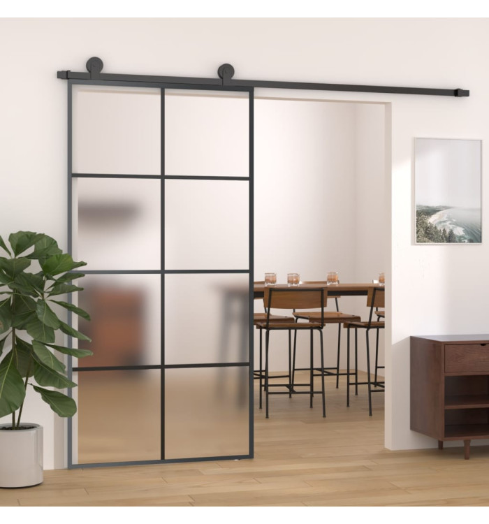 Porte coulissante et kit de quincaillerie 102,5x205cm Verre ESG | Mobilier & Déco