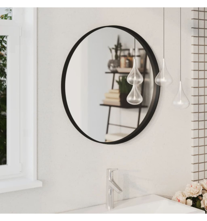 Miroir mural Noir 60 cm | Mobilier & Déco