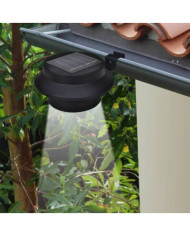 Lampes solaires 6 pcs pour clôture gouttière Noir | Mobilier & Déco