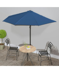 Parasol de balcon avec mât en aluminium Bleu 300x155x223cm Demi | Mobilier & Déco
