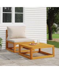 Table basse 68x68x29 cm bois d'acacia massif | Mobilier & Déco