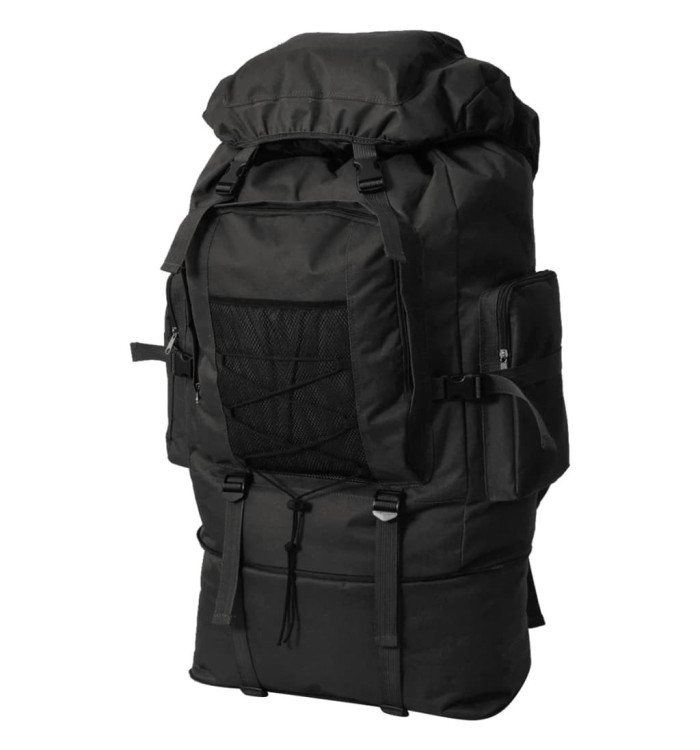 Sac à dos en style d'armée XXL 100 L noir | Mobilier & Déco