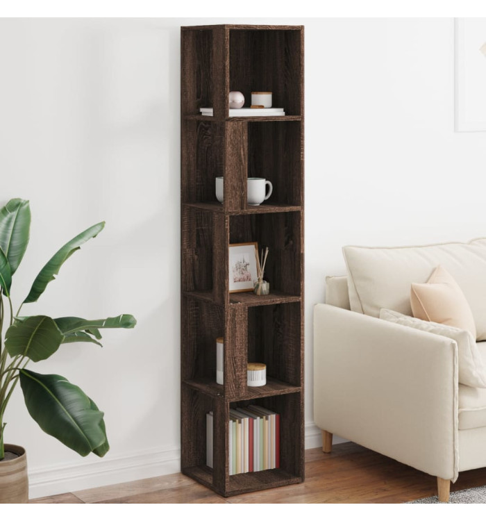 Armoire d'angle Chêne marron 33x33x164,5 cm Bois d'ingénierie | Mobilier & Déco