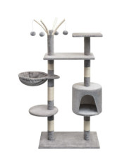 Arbre à chat avec griffoirs en sisal 125 cm Gris | Mobilier & Déco