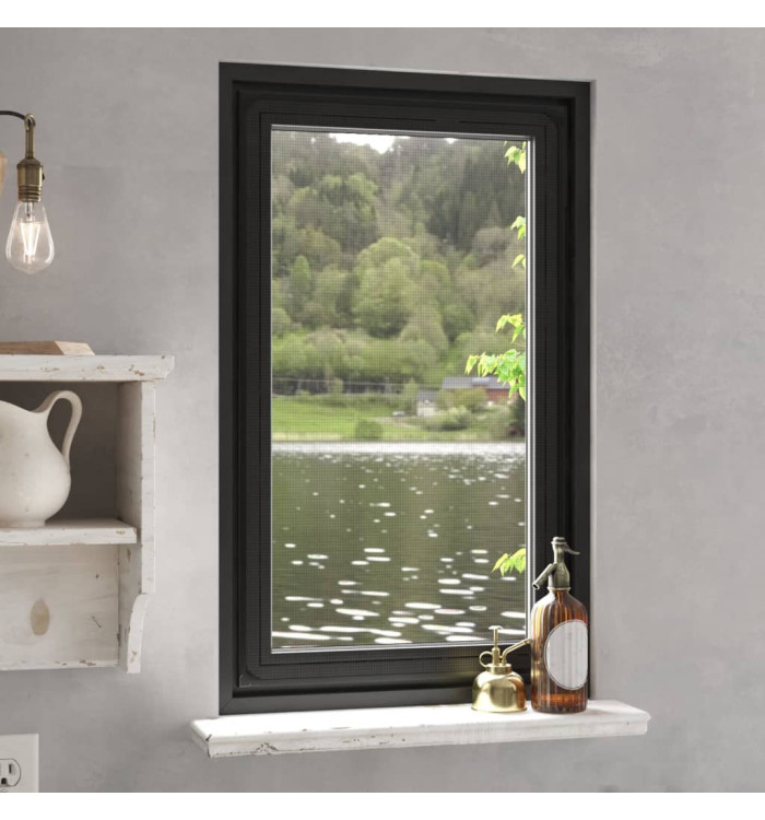 Moustiquaire magnétique pour fenêtres anthracite 80x140 cm | Mobilier & Déco