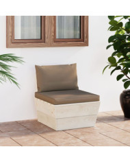 Canapé central palette de jardin avec coussins Épicéa imprégné | Mobilier & Déco