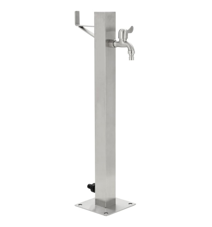 Colonne à eau de jardin carrée Acier inoxydable 65 cm | Mobilier & Déco