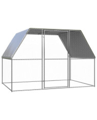 Poulailler d'extérieur 3x2x2 m Acier galvanisé | Mobilier & Déco