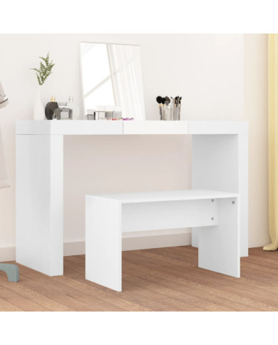Tabouret de toilette Blanc 70x35x45 cm Bois d'ingénierie | Mobilier & Déco