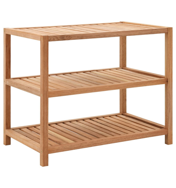 Étagère de salle de bain Bois de noyer massif 65x40x55 cm | Mobilier & Déco