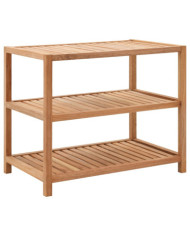 Étagère de salle de bain Bois de noyer massif 65x40x55 cm | Mobilier & Déco