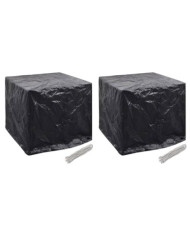 Housse de réservoir d'eau de jardin 2pcs 8 œillet 116x100x120cm | Mobilier & Déco