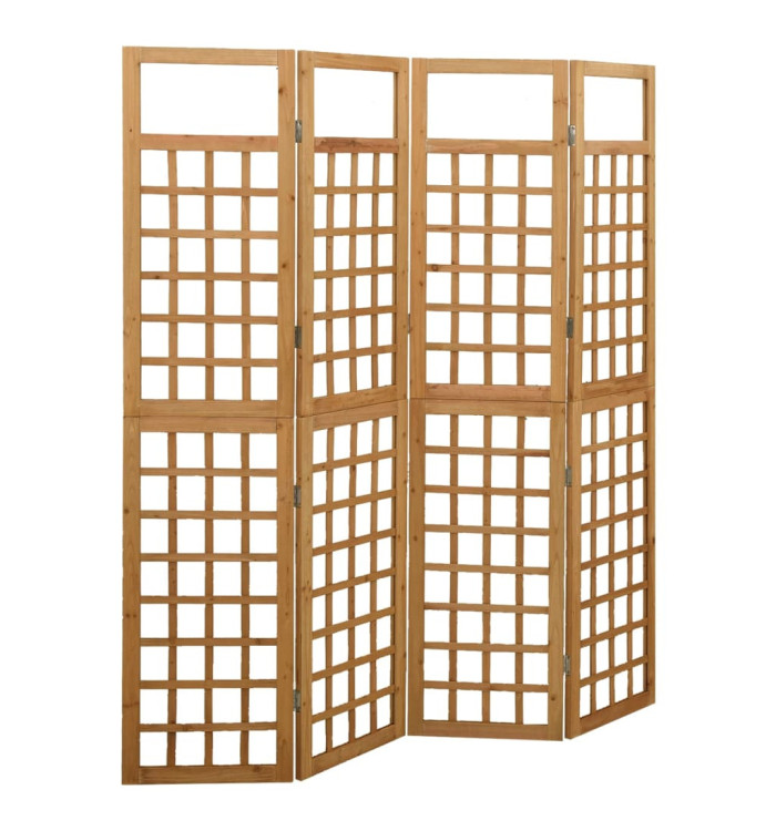 Cloison de séparation à 4 panneaux Bois de pin solide 161x180cm | Mobilier & Déco