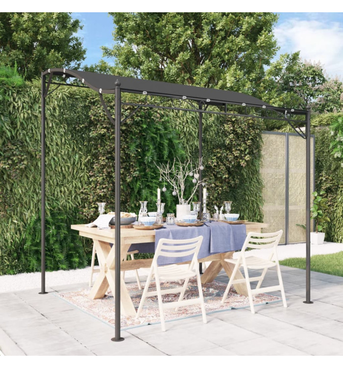 Auvent anthracite 2x2,3 m 180 g/m² tissu et acier | Mobilier & Déco