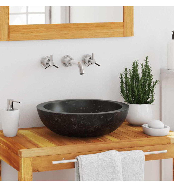 Évier 40 x 12 cm Marbre Noir | Mobilier & Déco