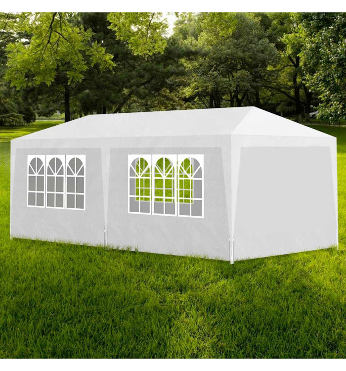 Tente de réception 3 x 6 m Blanc | Mobilier & Déco