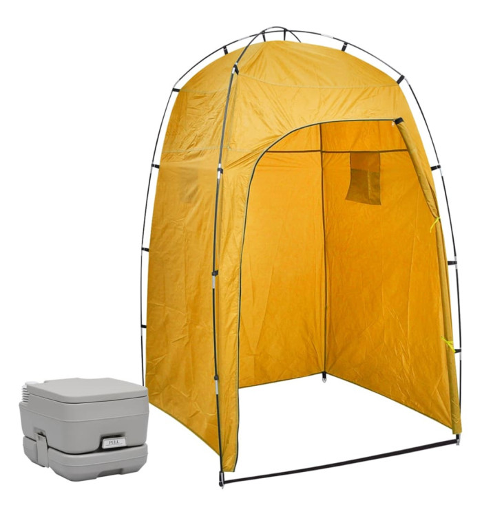 Toilette portable de camping avec tente 10+10 L | Mobilier & Déco