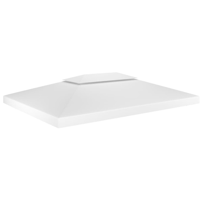 Toile de toit de belvédère 2 niveaux 310 g/m² 4x3 m Blanc | Mobilier & Déco