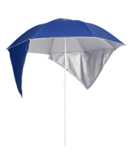 Parasol de plage avec parois latérales bleu 215 cm | Mobilier & Déco