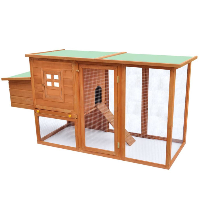 Poulailler d'extérieur avec 1 nichoir Bois | Mobilier & Déco