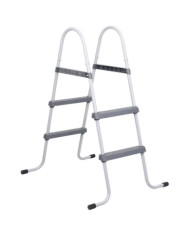 Échelle de piscine Gris 84 cm Acier | Mobilier & Déco