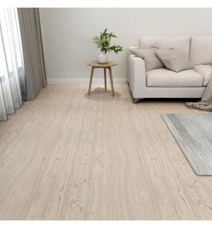 Dalles de plancher autoadhésives 55pcs PVC 5,11 m² marron clair | Mobilier & Déco
