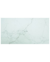 Dessus de table blanc 120x65 cm 8 mm verre trempé design marbre | Mobilier & Déco