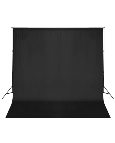 Système de support de toile de fond de photo 600 x 300 cm Noir | Mobilier & Déco