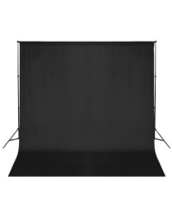 Système de support de toile de fond de photo 600 x 300 cm Noir | Mobilier & Déco
