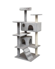 Arbre à chat avec griffoirs en sisal 125 cm Gris | Mobilier & Déco