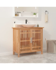 Armoire de salle de bain 66x29x61,5 cm Bois massif de noyer | Mobilier & Déco