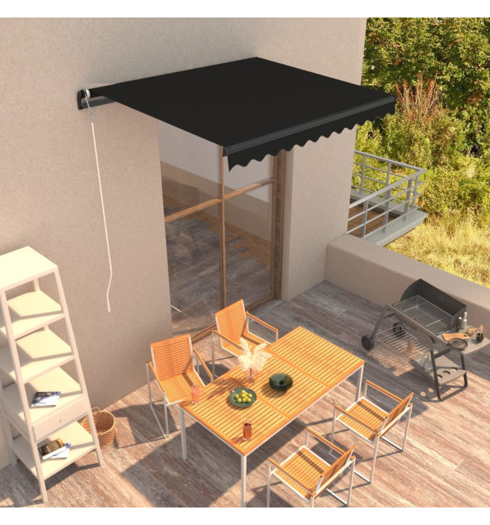 Auvent manuel rétractable 300x250 cm Anthracite | Mobilier & Déco