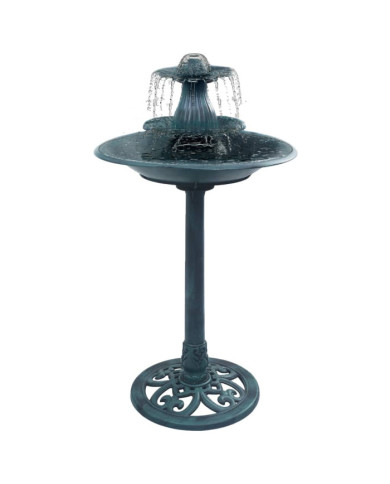 Bain pour oiseaux avec fontaine Vert 50x91 cm Plastique | Mobilier & Déco