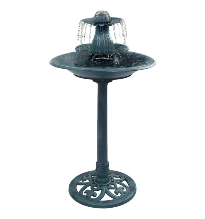 Bain pour oiseaux avec fontaine Vert 50x91 cm Plastique | Mobilier & Déco